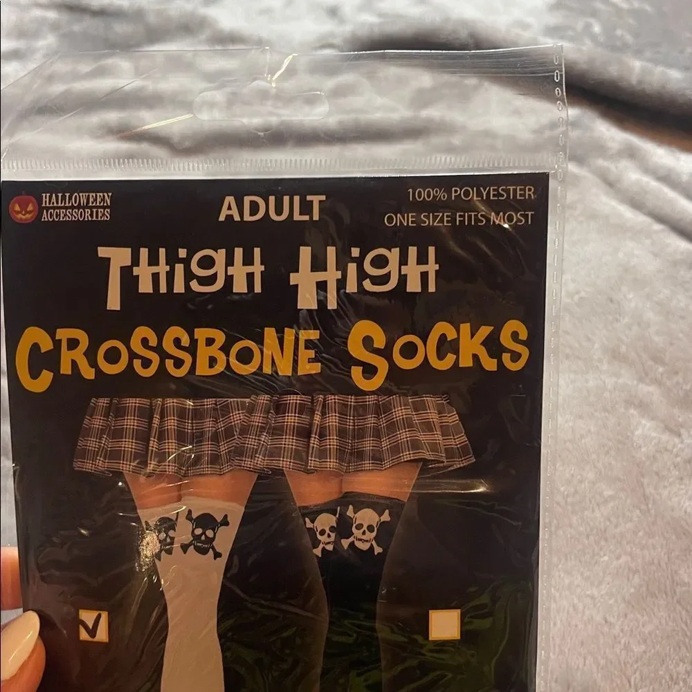 Thigh High Crossbone Socks